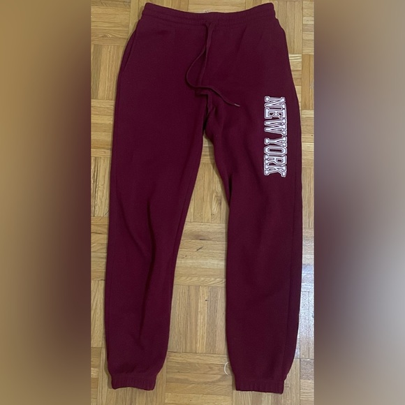 Maroon Baggy Sweatpants - Picture 3 of 3